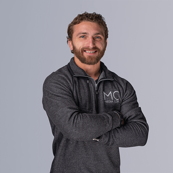man smiling at camera for portrait